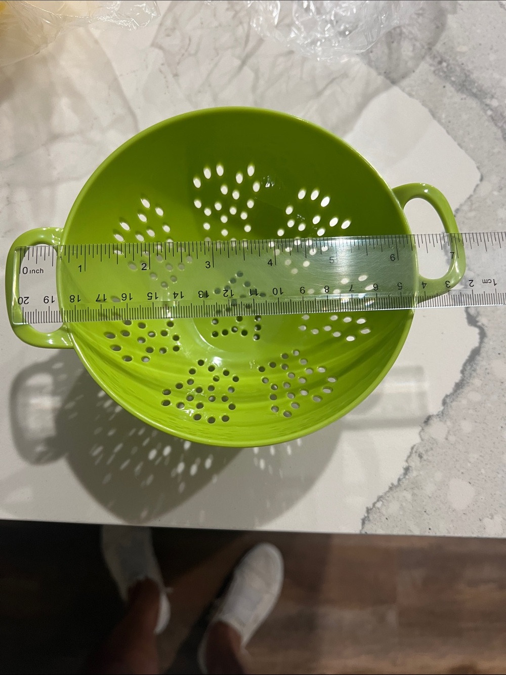 Bright Yellow, Lime Green & Magenta Plastic Colander Set - Home Accents - Picture 2 of 3